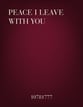 Peace I Leave With You SATB choral sheet music cover